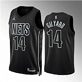 Men's Brooklyn Nets #14 Jacob Gilyard Black Draft Statement Edition Stitched Basketball Jersey Dzhi,baseball caps,new era cap wholesale,wholesale hats